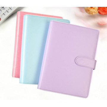 A5 / A6 PU Cover Notebook com bolso de papel